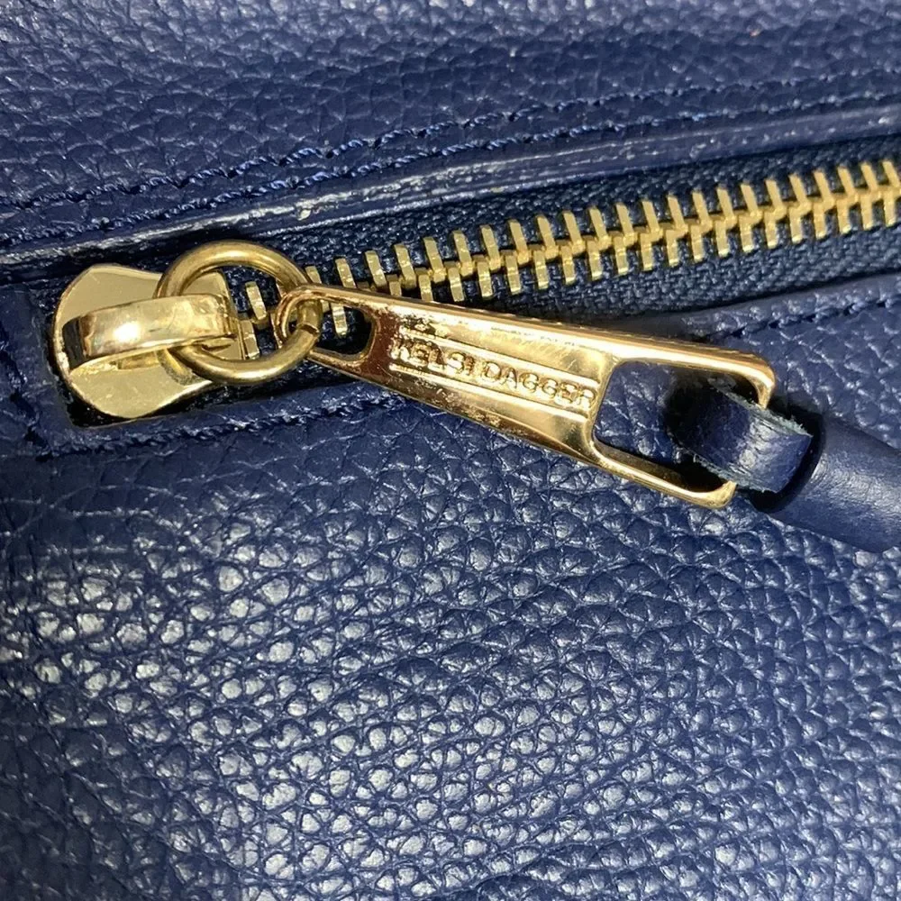 KELSI Dagger tote bag leather magnetic closure exterior zip pocket inside pocket